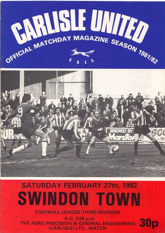<b>Saturday, February 27, 1982</b><br />vs. Carlisle United (Away)